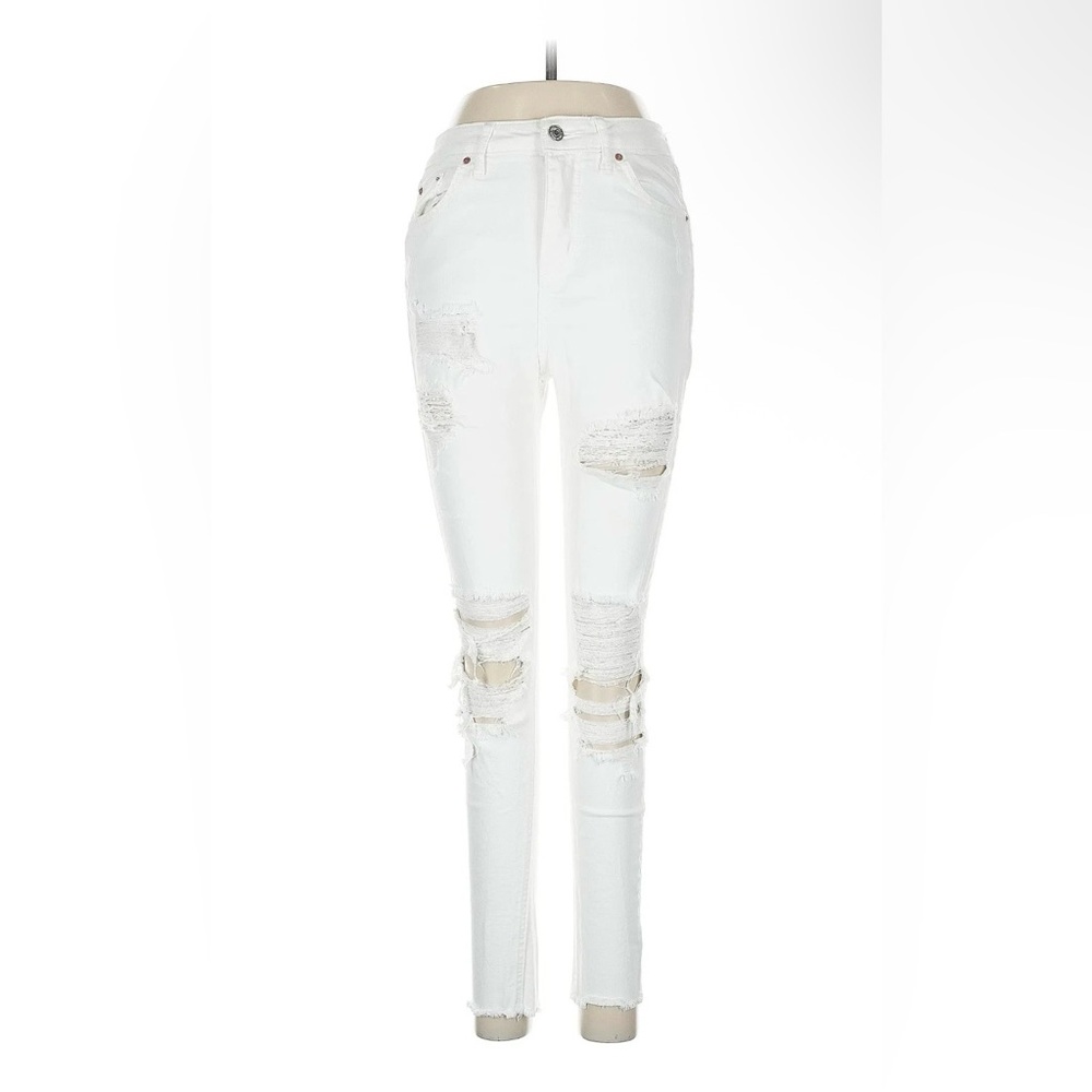 White Distressed Women Jeans